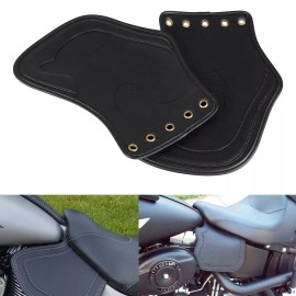 Unbranded Black Heat Saddle Shield Deflectors Fit For Harley Heritage Softail Dyna Fat Boy