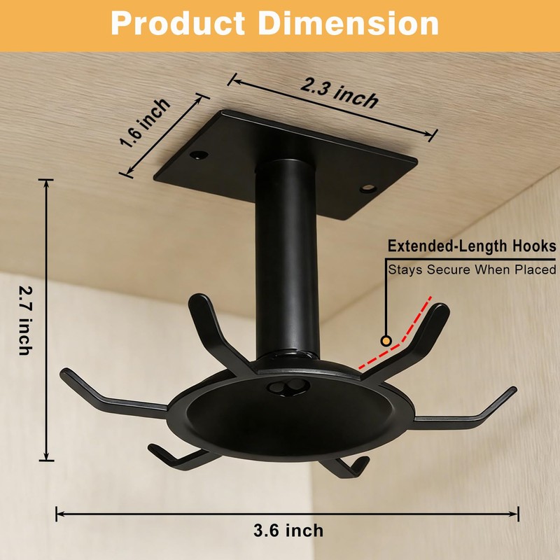 AIMEIKI Utensil Hooks, 2 Pack Metal Steel Kitchen Utensil Hangers