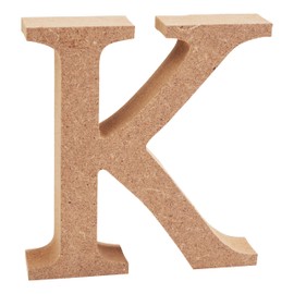 VBS Wooden Letters MDF 8 x 1.5 cm Untreated Letter K