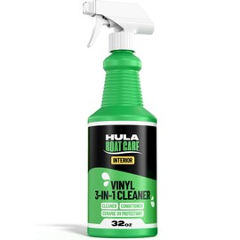 Hula Interior Vinyl 3-in-1 Boat Cleaner, Conditioner and Ceramic UV Protectant Spray | Deep Cleaning Boat Vinyl Cleaner and Protectant | Marine Detailing | Made in USA (32 oz)
