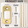vibedor 1 Pack Durable Deadbolt Strike Plate, Gold Round Corner