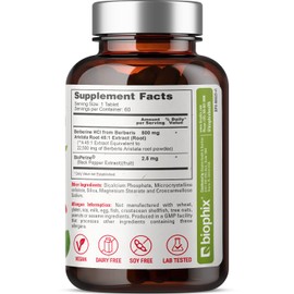 biophix Berberine High Absorption with Bioperine 22,500 mg 60 Tablets - Cognitive Health Support Formula