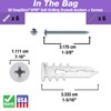 TOGGLER SnapSkru SPM Mini Self-Drilling Drywall Anchor with Screws, Glass-Filled