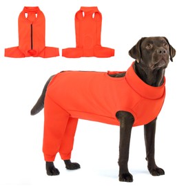 KOESON Dog Recovery Suit Hind Leg, Recovery Sleeve for Female Male Dogs, Pet Leg Sleeve to Stop Licking, Pet Rear Leg Wound Cover, Dog Spay Onesie for Wound Heal Care
