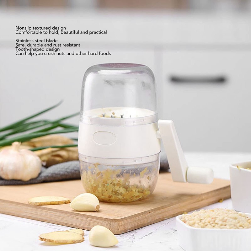 HAOHIZE Nut Chopper, Nut Grinder Hand Crank Stainless Steel Blades