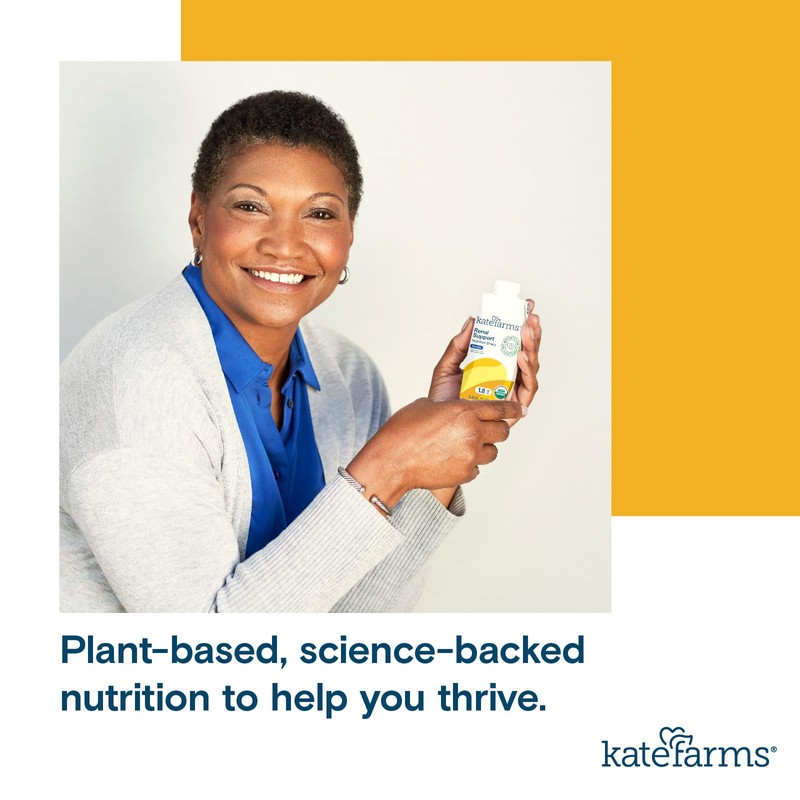 KATE FARMS Organic 1.8 Renal Support Shake, Vanilla, 20g Protein,