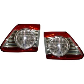 For 2011 2012 2013 Toyota Corolla Driver and Passenger Side | Pair | Rear Inner Tail Light DOT Certified With Bulbs Included TO2802107 TO2803107 | Replaces 81590-02290 81580-02290