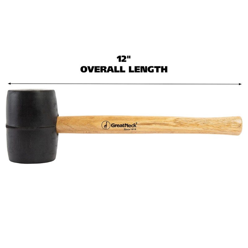 GreatNeck RM16 Rubber Mallet, 16 Oz. Rubber Hammer, Mallet with