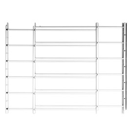 Knape & Vogt John Sterling Swing-Open Style 6-Bar Child Safety and Window Guard, White, 1136, Width 24" to 42"-Max Height: 25", Black, pack of 1