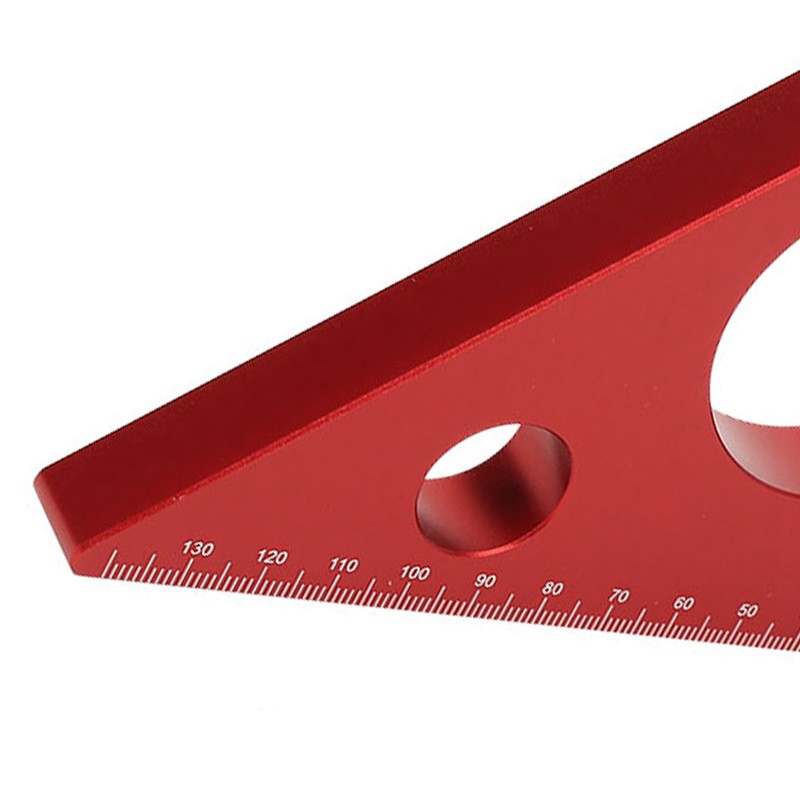 Aluminum Alloy Right Angle Ruler DIY Woodworking Triangle Ruler Measuring
