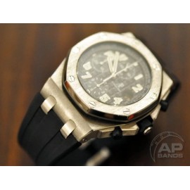 AP Bands Scuta 100% Rubber Strap Black For Audemars Piguet Royal Oak Offshore - Regular - 105mm x 70mm, Black