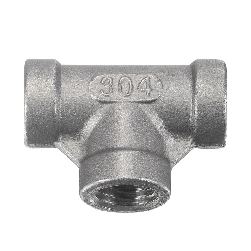 sourcing map Pipe Fitting Tee 1/4 NPT Female Thread Hose