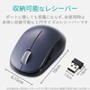 Elecom M-DY13DBXBK Wireless Mouse (Receiver Included) M Size 5 Buttons