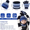 Kids Toddlers Winter Knit Warm Beanie Hat Scarf Gloves Set