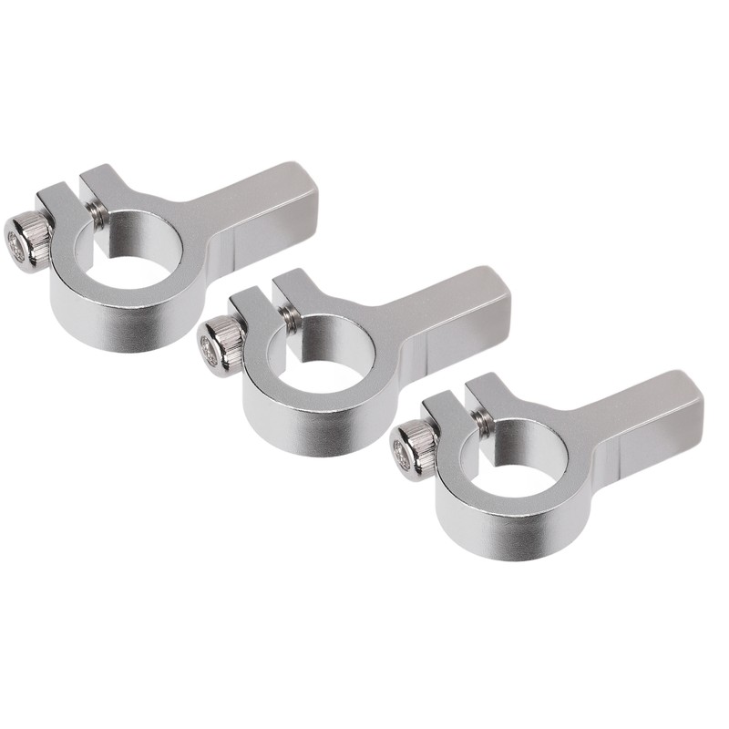 3Pcs Tube Clamp Hub Aluminum Shaft Clamping M4 Thread Mounting