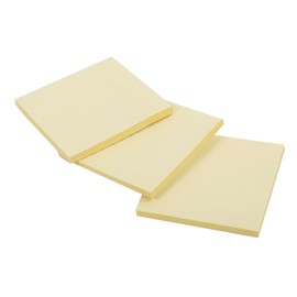 Desk Tech Sticky Notes, 3" x 3", 3 Pads, 50 Sheets/Pad - Blank Self-Stick Note Pads Self Adhesive Memo for Office, School, Daily Life