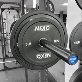 NEXO 5LB Black Rubber Bumper Plate Pair - Premium Matte Finish 2x 5LB Plates