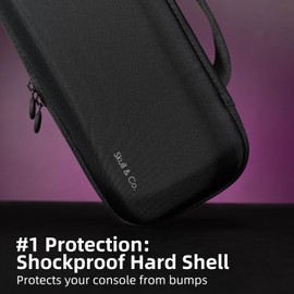 Skull & Co. Maxcarry Case for Steam Deck, ROG Ally & Other Handheld Gaming PCs: Portable Hard Shell Protective Travel Carrying Case With Storage for GripCase SD, GripCase Ally & Accessories- Black