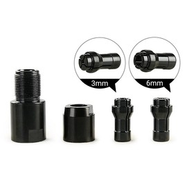 3MM & 6MM (1/8" & 1/4") Angle Grinder to Straight Grinder Adapter - 5/8-11 Thread Converter for DeWalt/Makita - Accessories for Rotary Bits:_3MM Silvery 