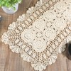 Lace Table Runner 15x28 Inch Rectangular Cotton Handmade Crochet Lace