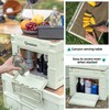 QUNATURE Collapsible Storage Bins with Lockable Doors & Removable Cutting
