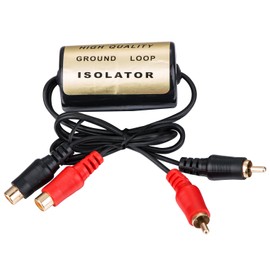 YONGJIANGXIA Ground Loop Noise Isolator, Amplifier Noise Filter for Car Audio Home Stereo, Feedback Loop Isolator, Car Stereo Noise Suppressor Reducer Alternator, Eliminate Buzzing Noise in Audio 20A