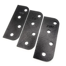 Door Hinge Shims (Set of 3) Hinge Spacer For Interior and Exterior Door Alignment - for 3.5", 4" and 4.5" Standard Hinges (Combo 1EA 1mm, 2mm, 3mm, Black, 4-inch)