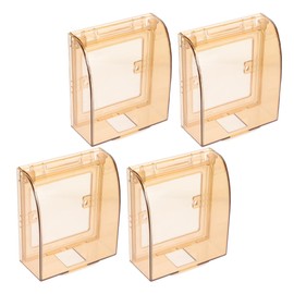 DOITOOL 4pcs Safety Socket Covers Transparent Babyproof Outlet for Indoor Use Easy Installation Splash Design for Home and Bathroom Safety