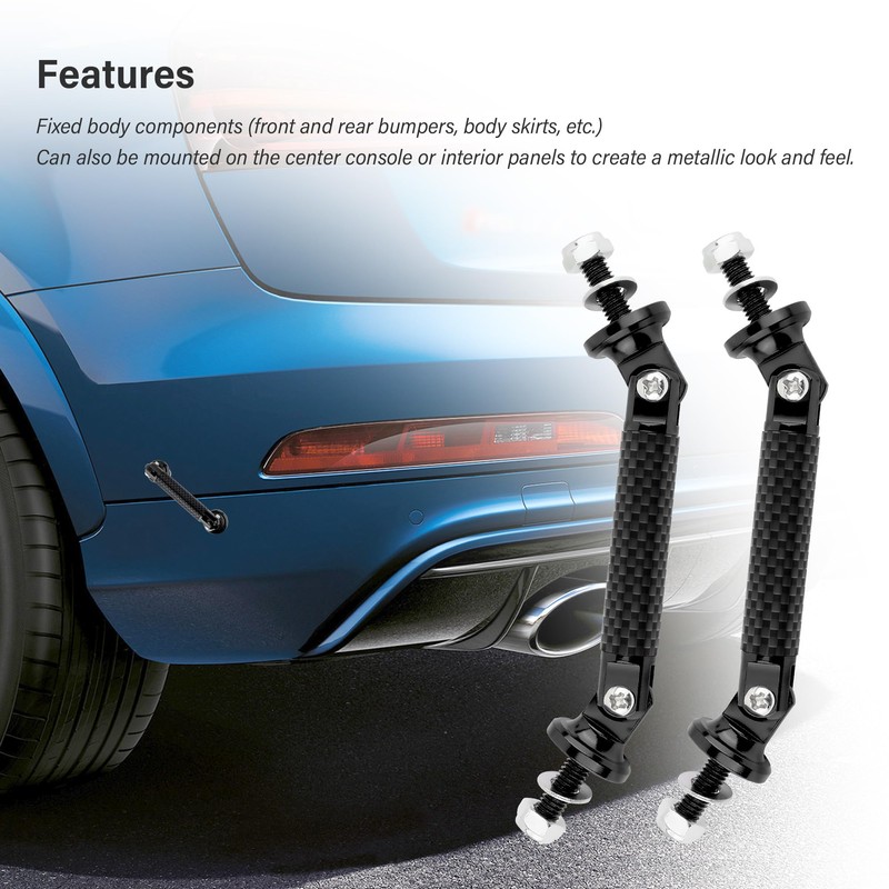 2PCS Bumper Quick Release Fasteners,Carbon Fiber Adjustable Quick Release Bumper