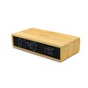Mooov Bamboo Alarm Clock with LED Display, Black, Indoor Temperature,