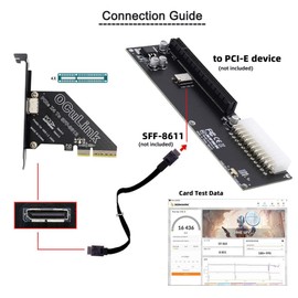 chenyang Oculink to PCIe 4.0 X4 Adapter, SFF-8611/8612 to PCI Express Expansion Card Adapter with 3.15"/4.72" Slot Mount