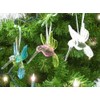 Hummingbird Christmas Ornaments with Glitter Accents - Set of 6