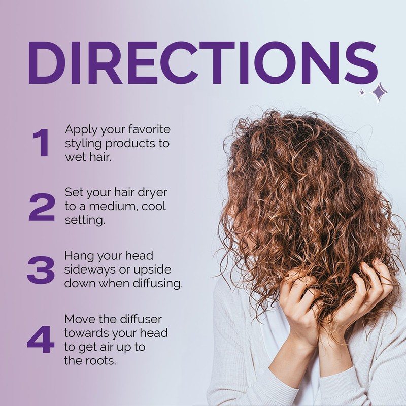 Curl Keeper Diffuser Hair Dryer for Curly Hair - Pop