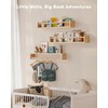 G&W Gruwald Nursery Book Shelves, Set of 3, Wall Bookshelf,