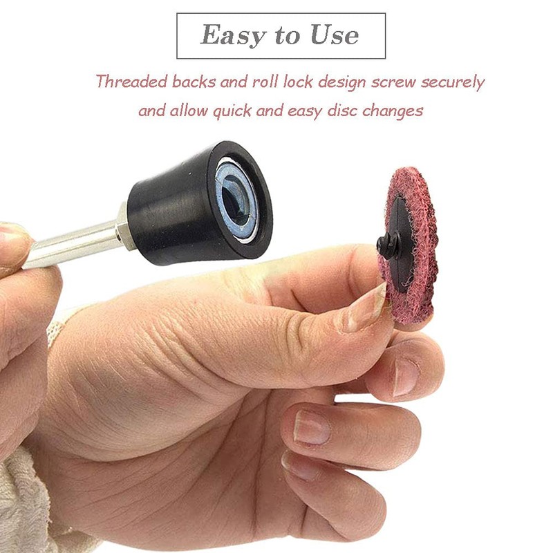 Bestgle 2pcs 1" Diameter Roll Disc Pad Holder Quick Change