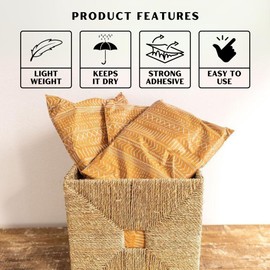 Poly Mailers 14.5x19 Inch 50 Pack Extra-Large Shipping Bags | Strong Thick Mailing Envelopes | Self-Adhesive | Waterproof & Tear Resistant | Small Business Packaging for Clothing - Boho Brown