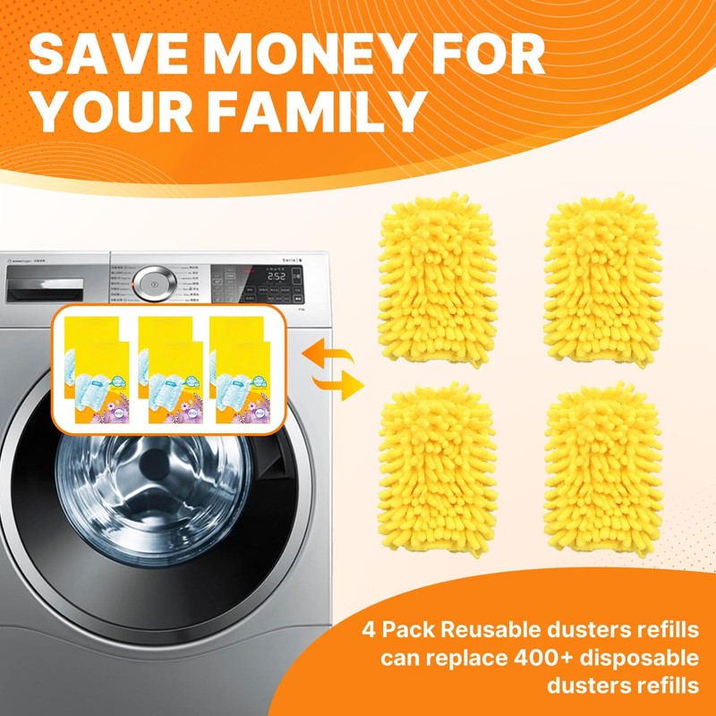 Reusable Duster Refill Compatible with Swiffer Hand Duster, 360 Heavy