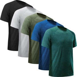 BVNSOZ Men's Workout Shirts Moisture Wicking Athletic Shirts for Men Quick Dry Active Men's Gym T Shirts