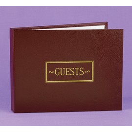 Hortense B. Hewitt Wedding Accessories Guest Book, Burgundy, 7.5-Inches X 5.75-Inches