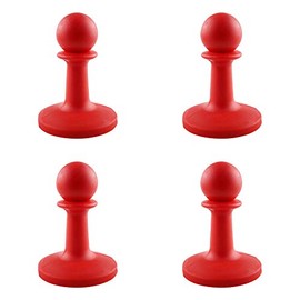 JCBIZ 4pcs Red Outdoor TPR Guard Lightning Protection Cap Camping Canopy Tent Canopy Pillar Support Lightning Protector Tent Tarp Grabbers for Camping Hiking Backpacker