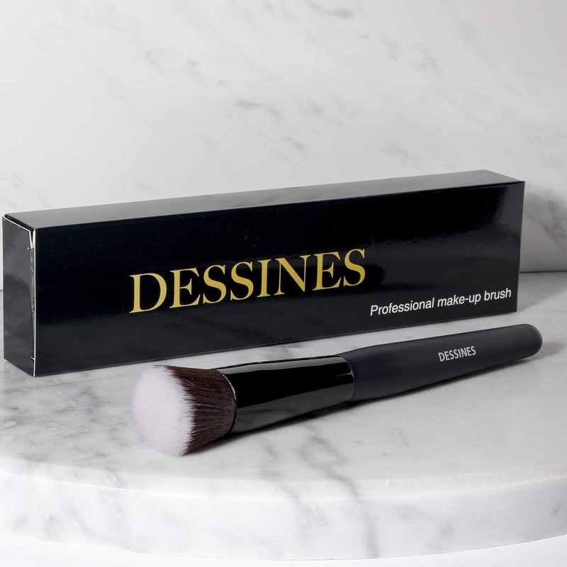 DESSINES Makeup Brush, Vegan Professional Brush with Natural Wood Handle