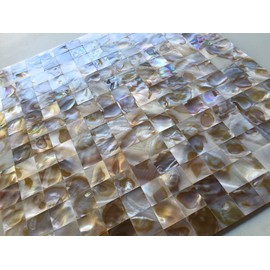 squarefeetdepot Mother of Pearl Shell Mosaic Tile 1x1 Wall Backsplash Walls Spas Pools