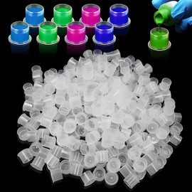 1000 Piezas para Tinta de Tatuaje - Suministros Profesionales de Tatuaje, de Plástico 11cm/13cm, Recipientes para Pigmento, Contenedores Higiénicos para Tinta