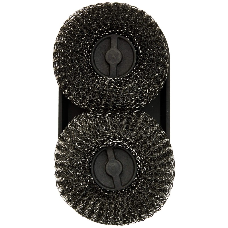 Outset 76226 Short Handle Mesh Scrubber Grill Brush, Black