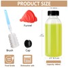 YBCPACK 12 Pack 400ml Heat-Resistant Reusable Plastic Juice Bottles with