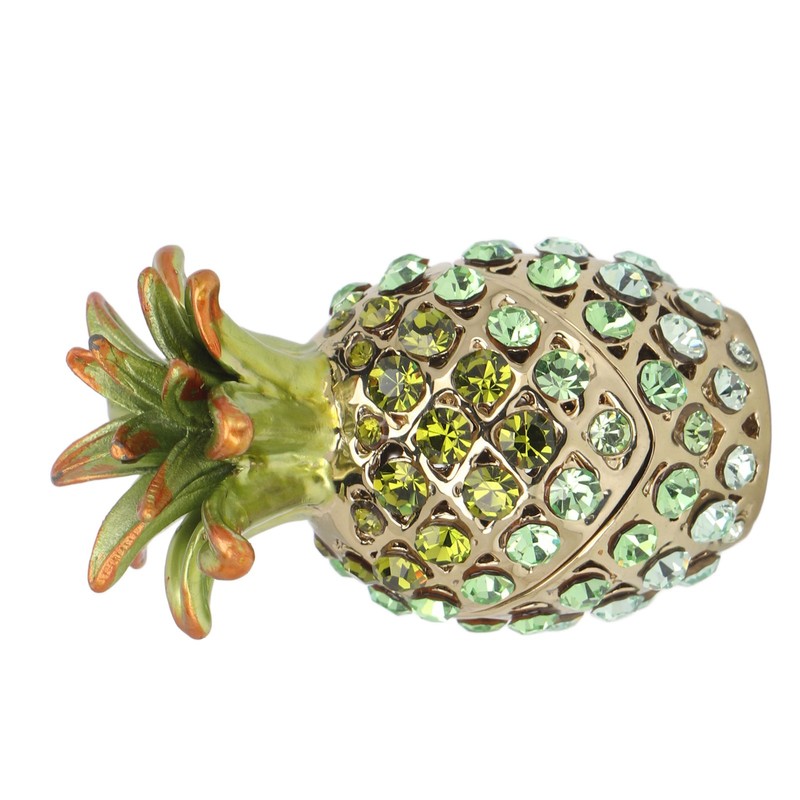 Trinket Boxes Vintage Exquisite Handcraft Rhinestones Trinket Boxes Hinged Jewelry
