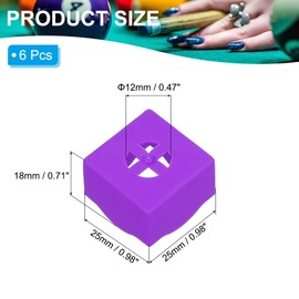 PATIKIL Pool Chalk Holder, 10 Pack Billiard Chalk Storage Holder Portable Cue Chalk Holder Billiards Pool Table Accessory for Pool Chalk, Purple