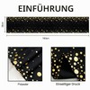 Table Runner Black and Gold 30 x 183 cm Polyester
