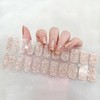 LIFOOST Glitter Gel Nail Strips Fully Cured Gold Sequins Nail
