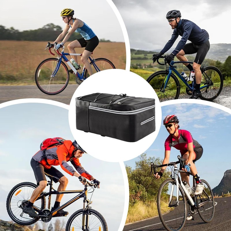 Cycle Trunk Bag - Rear Rack Bag Panniers with Reflector,Reflective